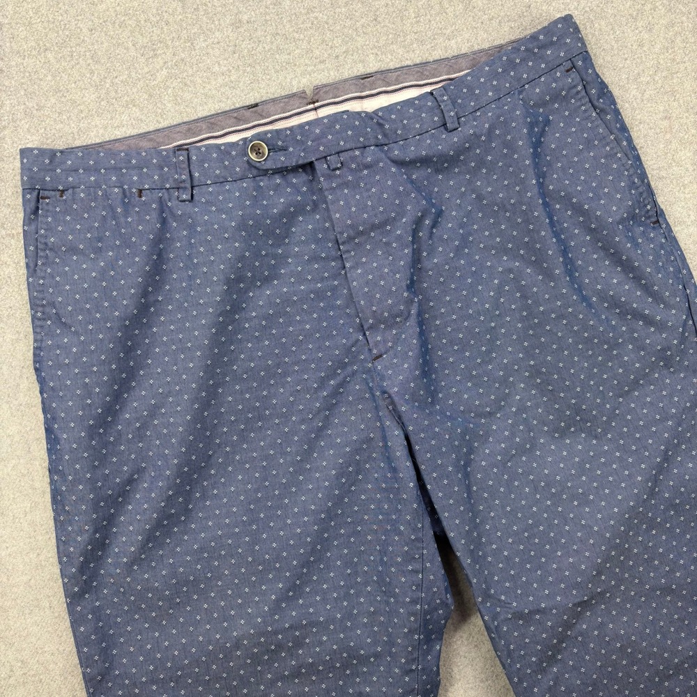 Peter Millar All Over Dot Pattern Pants Mens 40x31 Actual Blue Cotton Dress